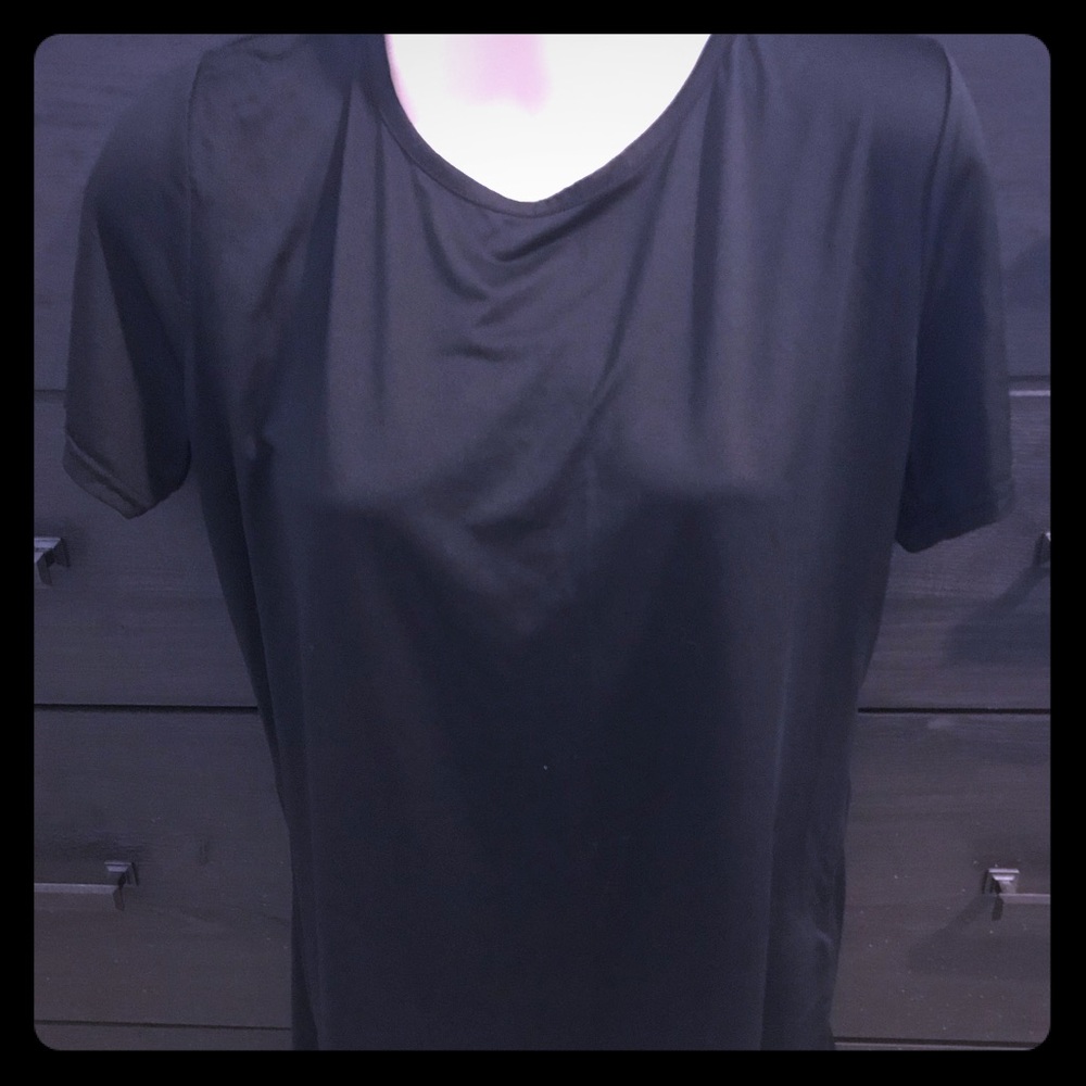 Plain black T-shirt dress